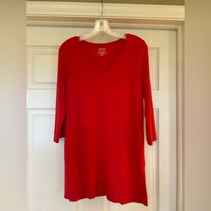 Chicos Red V-Neck Top